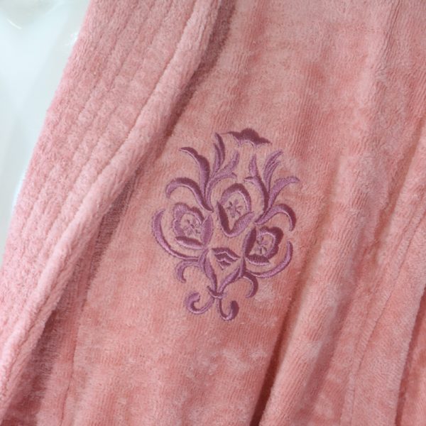 Lenuta Bathrobe Kimono Mandi Design Shepia - D. Rose (Pink Mawar) - Gambar 5