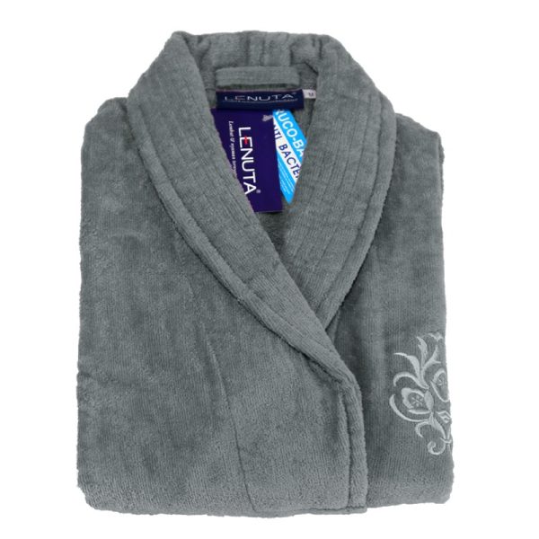 Lenuta Bathrobe Kimono Mandi Design Shepia - Grey (Abu Abu) - Gambar 2