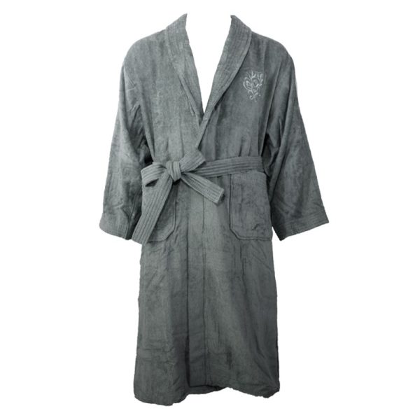 Lenuta Bathrobe Kimono Mandi Design Shepia - Grey (Abu Abu)