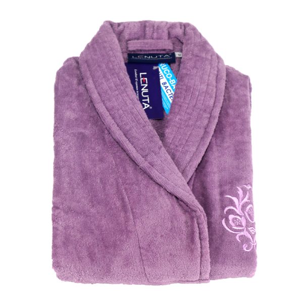 Lenuta Bathrobe Kimono Mandi Design Shepia - Heather (Ungu) - Gambar 2