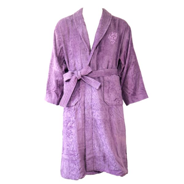 Lenuta Bathrobe Kimono Mandi Design Shepia - Heather (Ungu)