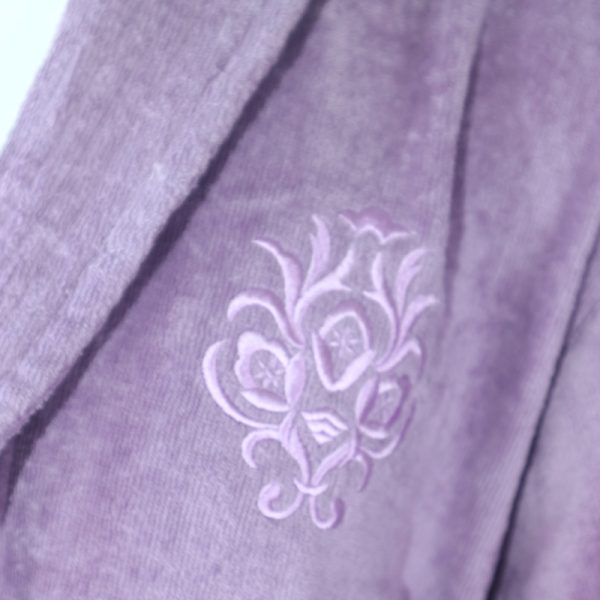 Lenuta Bathrobe Kimono Mandi Design Shepia - Heather (Ungu) - Gambar 5
