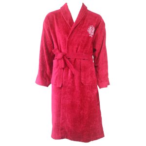 Lenuta Bathrobe Kimono Mandi Design Shepia - Maroon (Merah)